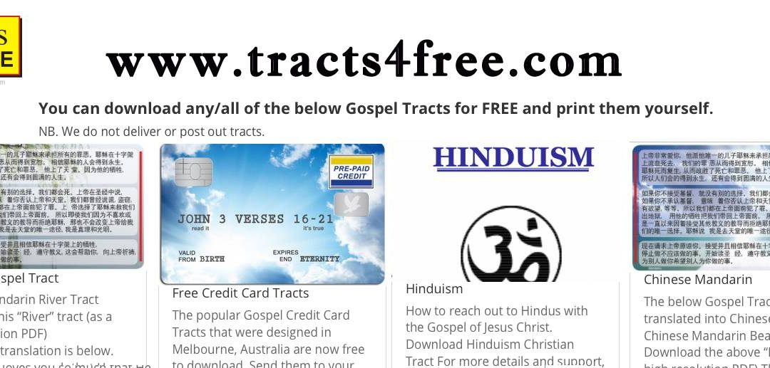 Free Gospel Tracts